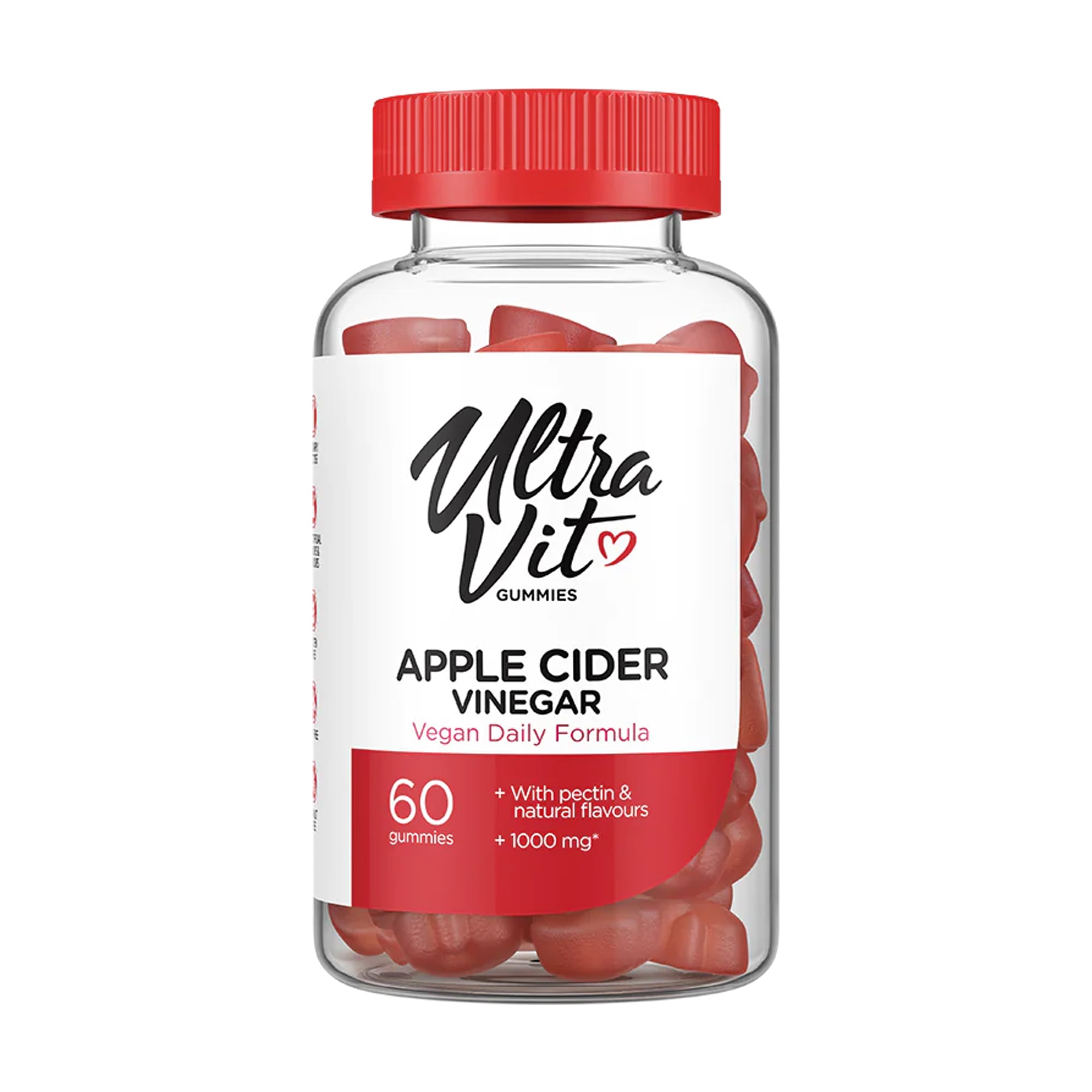 Яблучний оцет UltraVit Apple Cider Vinegar, 60 жувальних цукерок